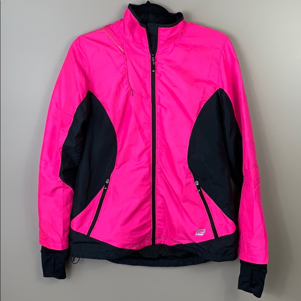 RoadRunner neon pink and black zip up jacket sm